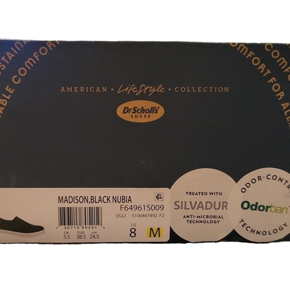 Dr. Scholl's Madison Slip-on Sneakers in Black Smooth •Size 8•NWT - Picture 7 of 12